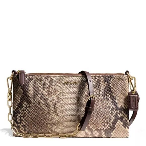 COACH Madison Kylie Crossbody in Python Embossed Leather - Picture 1 of 5
